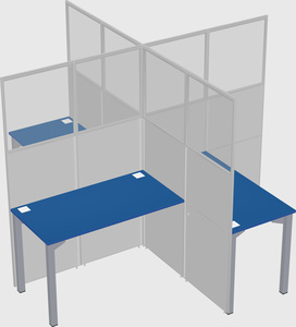 Quad office cubicles