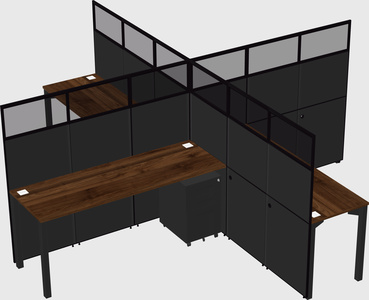 Quad office cubicles