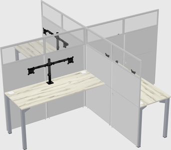 Quad office cubicles