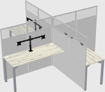 Quad office cubicles