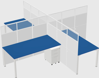 Quad office cubicles