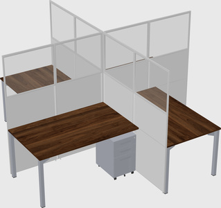 Quad office cubicles