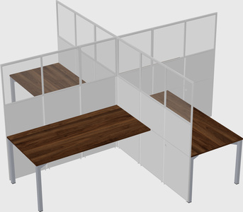 Quad office cubicles