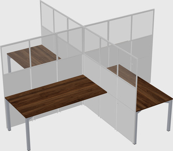 Quad office cubicles