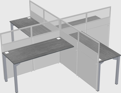 Quad office cubicles