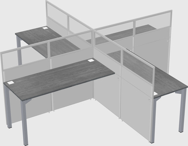Quad office cubicles
