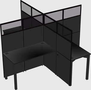 Quad office cubicles
