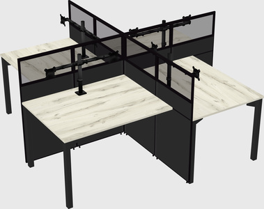 Quad office cubicles