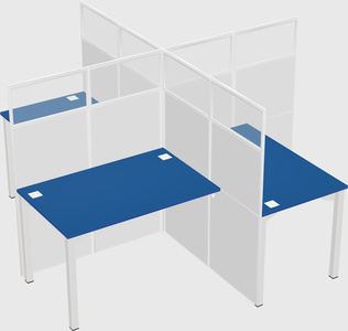 Quad office cubicles