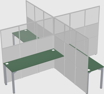 Quad office cubicles