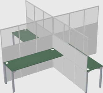 Quad office cubicles