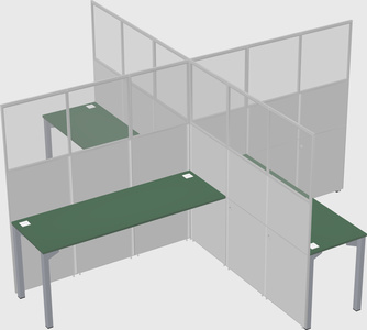 Quad office cubicles
