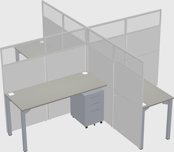 Quad office cubicles