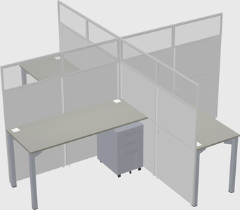 Quad office cubicles