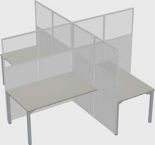 Quad office cubicles