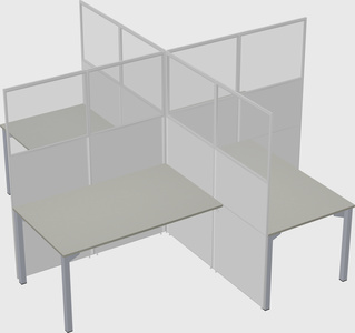 Quad office cubicles