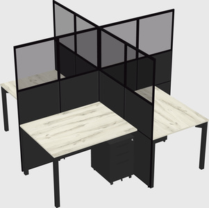 Quad office cubicles