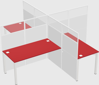Quad office cubicles