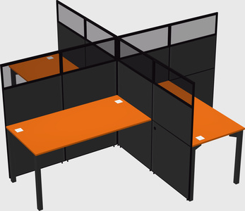 Quad office cubicles