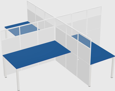Quad office cubicles
