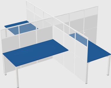 Quad office cubicles