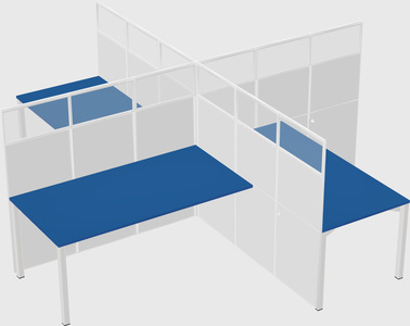 Quad office cubicles