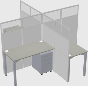 Quad office cubicles
