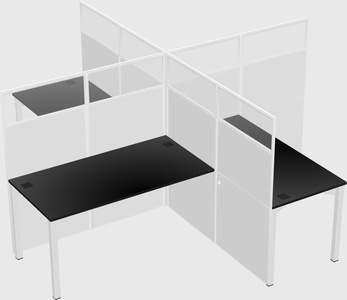 Quad office cubicles