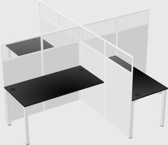 Quad office cubicles