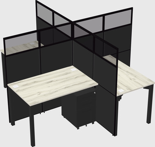 Quad office cubicles
