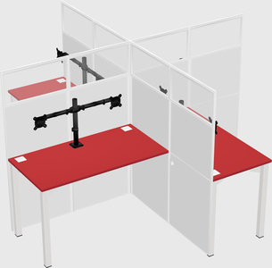 Quad office cubicles