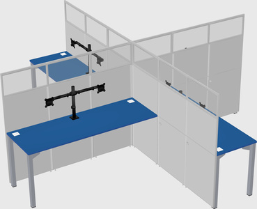 Quad office cubicles