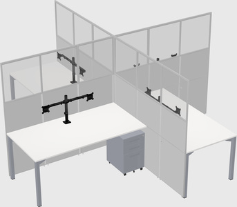 Quad office cubicles
