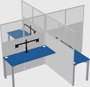 Quad office cubicles