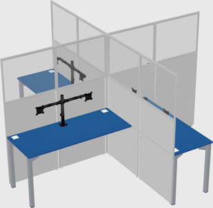 Quad office cubicles