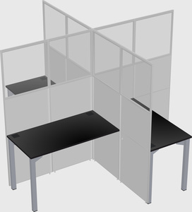 Quad office cubicles