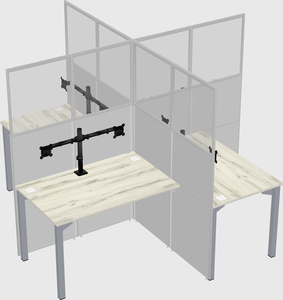 Quad office cubicles
