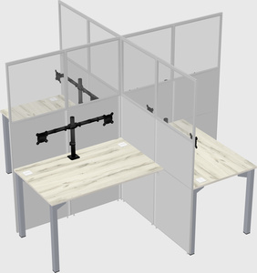 Quad office cubicles