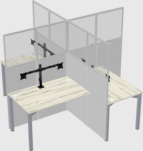 Quad office cubicles