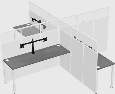 Quad office cubicles