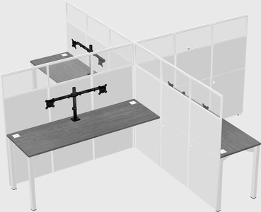 Quad office cubicles