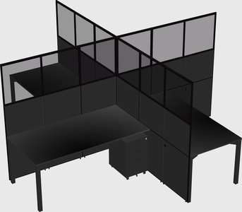 Quad office cubicles