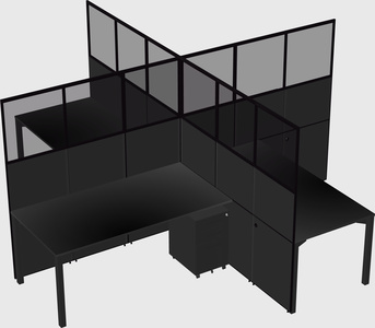Quad office cubicles
