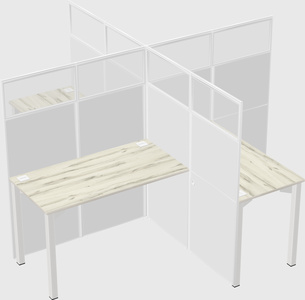 Quad office cubicles