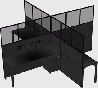 Quad office cubicles
