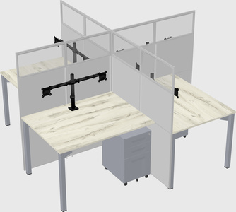 Quad office cubicles
