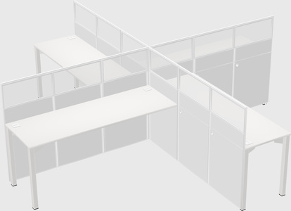 Quad office cubicles