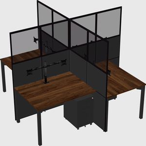 Quad office cubicles
