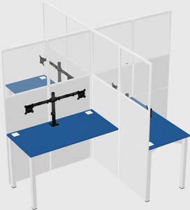 Quad office cubicles
