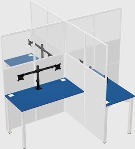 Quad office cubicles